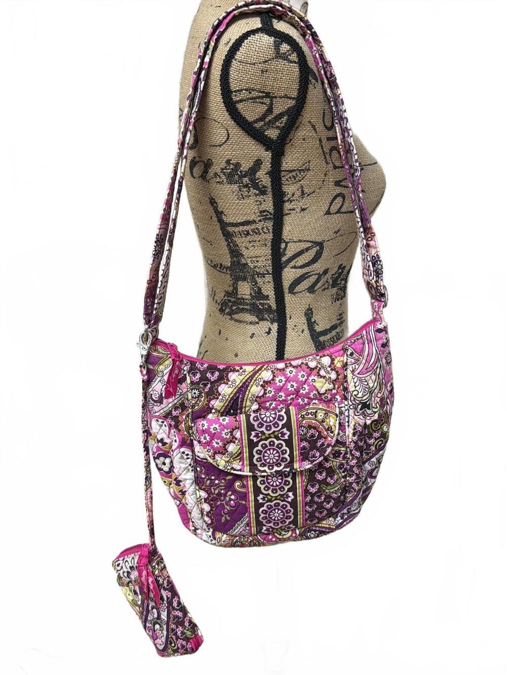 Vera Bradley Quilted Crossbody Bag with Matching Wallet